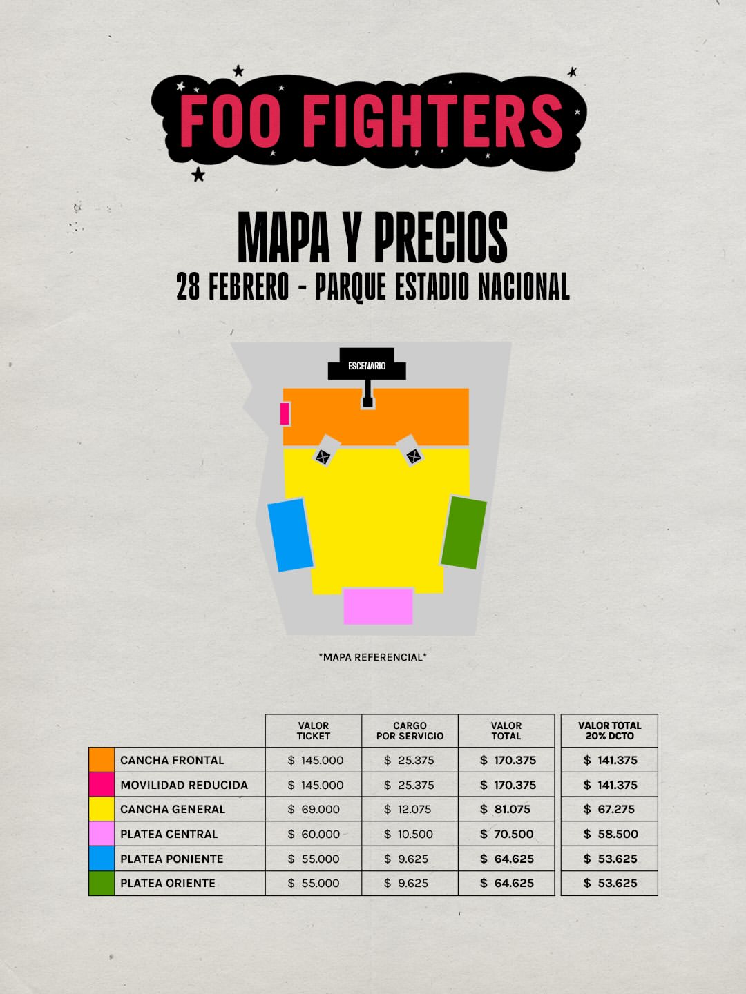 Foo Fighters agenda su regreso a Chile